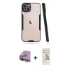 MARSİLYAN™- iPhone 14 Plus Kılıf Atlas Asil Serisi - Siyah Mat Seramik Nano Ekran Koruyucu + Raze Metal Kamera Lens - MR