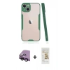 MARSİLYAN™- iPhone 14 Plus Kılıf Atlas Asil Serisi - Siyah Mat Seramik Nano Ekran Koruyucu + Raze Metal Kamera Lens - SH