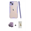 MARSİLYAN™- iPhone 14 Plus Kılıf Atlas Asil Serisi - Siyah Mat Seramik Nano Ekran Koruyucu + Raze Metal Kamera Lens - SH