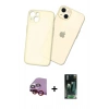 MARSİLYAN™- iPhone 14 Plus Kılıf Atlas Minimal Prime - Siyah 360 Mat Full Body Arka Koruyucu + Raze Metal Kamera Lens - KI