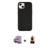 MARSİLYAN™- iPhone 14 Plus Kılıf Çekirdek Çizgi - Şeffaf Maxco Cam Ekran Koruyucu + Raze Metal Kamera Lens - MR