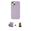 MARSİLYAN™- iPhone 14 Plus Kılıf Çekirdek Çizgi - Şeffaf Maxco Cam Ekran Koruyucu + Raze Metal Kamera Lens - MR