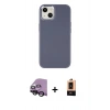 MARSİLYAN™- iPhone 14 Plus Kılıf Çekirdek Çizgi - Şeffaf Maxco Cam Ekran Koruyucu + Raze Metal Kamera Lens - SH
