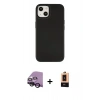 MARSİLYAN™- iPhone 14 Plus Kılıf Çekirdek Çizgi - Şeffaf Maxco Cam Ekran Koruyucu + Raze Metal Kamera Lens - SH