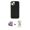 MARSİLYAN™- iPhone 14 Plus Kılıf Çekirdek Çizgi - Siyah Mat Seramik Nano Ekran Koruyucu + Raze Metal Kamera Lens - MR