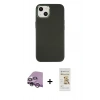 MARSİLYAN™- iPhone 14 Plus Kılıf Çekirdek Çizgi - Siyah Mat Seramik Nano Ekran Koruyucu + Raze Metal Kamera Lens - MR