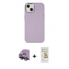 MARSİLYAN™- iPhone 14 Plus Kılıf Çekirdek Çizgi - Siyah Mat Seramik Nano Ekran Koruyucu + Raze Metal Kamera Lens - SH