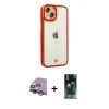 MARSİLYAN™- iPhone 14 Plus Kılıf Çekirdek Klasik Serisi - Siyah 360 Mat Full Body Arka Koruyucu + Raze Metal Kamera Lens - MR