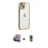MARSİLYAN™- iPhone 14 Plus Kılıf Çekirdek Klasik Serisi - Siyah Joko Magic 5D Hayalet Cam + Raze Metal Kamera Lens - SH