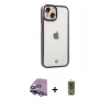 MARSİLYAN™- iPhone 14 Plus Kılıf Çekirdek Klasik Serisi - Siyah Joko Magic 5D Hayalet Cam + Raze Metal Kamera Lens - GS