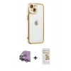 MARSİLYAN™- iPhone 14 Plus Kılıf Çekirdek Klasik Serisi - Siyah Mat Seramik Nano Ekran Koruyucu + Raze Metal Kamera Lens - GS