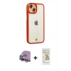 MARSİLYAN™- iPhone 14 Plus Kılıf Çekirdek Klasik Serisi - Siyah Mat Seramik Nano Ekran Koruyucu + Raze Metal Kamera Lens - GS