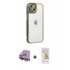 MARSİLYAN™- iPhone 14 Plus Kılıf Çekirdek Klasik Serisi - Siyah Mat Seramik Nano Ekran Koruyucu + Raze Metal Kamera Lens - MR