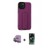 MARSİLYAN™- iPhone 14 Plus Kılıf Çekirdek Yansıma - Siyah 360 Mat Full Body Arka Koruyucu + Raze Metal Kamera Lens - GS