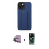 MARSİLYAN™- iPhone 14 Plus Kılıf Çekirdek Yansıma - Siyah 360 Mat Full Body Arka Koruyucu + Raze Metal Kamera Lens - MR