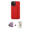 MARSİLYAN™- iPhone 14 Plus Kılıf Çekirdek Yansıma - Siyah Mat Seramik Nano Ekran Koruyucu + Mor Raze Metal Kamera Lens