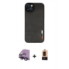 MARSİLYAN™- iPhone 14 Plus Kılıf Doruk Asil Koleksiyonu - Şeffaf Maxco Cam Ekran Koruyucu + Raze Metal Kamera Lens - SH