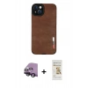 MARSİLYAN™- iPhone 14 Plus Kılıf Doruk Asil Koleksiyonu - Siyah Mat Seramik Nano Ekran Koruyucu + Raze Metal Kamera Lens - SH