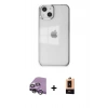 MARSİLYAN™- iPhone 14 Plus Kılıf Doruk Doku Prime - Şeffaf Maxco Cam Ekran Koruyucu + Raze Metal Kamera Lens - GS