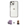 MARSİLYAN™- iPhone 14 Plus Kılıf Doruk Doku Prime - Şeffaf Maxco Cam Ekran Koruyucu + Raze Metal Kamera Lens - GS