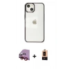 MARSİLYAN™- iPhone 14 Plus Kılıf Doruk Doku Prime - Şeffaf Maxco Cam Ekran Koruyucu + Raze Metal Kamera Lens - KI