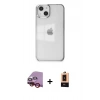 MARSİLYAN™- iPhone 14 Plus Kılıf Doruk Doku Prime - Şeffaf Maxco Cam Ekran Koruyucu + Raze Metal Kamera Lens - KI