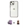 MARSİLYAN™- iPhone 14 Plus Kılıf Doruk Doku Prime - Şeffaf Maxco Cam Ekran Koruyucu + Raze Metal Kamera Lens - SH