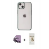 MARSİLYAN™- iPhone 14 Plus Kılıf Doruk Doku Prime - Siyah Mat Seramik Nano Ekran Koruyucu + Raze Metal Kamera Lens - SH
