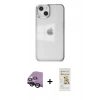MARSİLYAN™- iPhone 14 Plus Kılıf Doruk Doku Prime - Siyah Mat Seramik Nano Ekran Koruyucu + Raze Metal Kamera Lens - SH