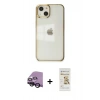 MARSİLYAN™- iPhone 14 Plus Kılıf Doruk Doku Prime - Siyah Mat Seramik Nano Ekran Koruyucu + Raze Metal Kamera Lens - SH