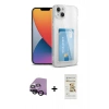 MARSİLYAN™- iPhone 14 Plus Kılıf Doruk Klasik Koleksiyonu - Siyah Mat Seramik Nano Ekran Koruyucu + Raze Metal Kamera Lens - SH