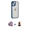 MARSİLYAN™- iPhone 14 Plus Kılıf Eksen Doku Prime - Şeffaf Maxco Cam Ekran Koruyucu + Raze Metal Kamera Lens - MR