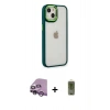 MARSİLYAN™- iPhone 14 Plus Kılıf Eksen Doku Prime - Siyah Joko Magic 5D Hayalet Cam + Raze Metal Kamera Lens - MR