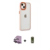 MARSİLYAN™- iPhone 14 Plus Kılıf Eksen Doku Prime - Siyah Joko Magic 5D Hayalet Cam + Raze Metal Kamera Lens - MR