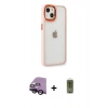 MARSİLYAN™- iPhone 14 Plus Kılıf Eksen Doku Prime - Siyah Joko Magic 5D Hayalet Cam + Raze Metal Kamera Lens - SH