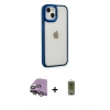 MARSİLYAN™- iPhone 14 Plus Kılıf Eksen Doku Prime - Siyah Joko Magic 5D Hayalet Cam + Raze Metal Kamera Lens - GS
