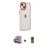 MARSİLYAN™- iPhone 14 Plus Kılıf Eksen Doku Prime - Siyah Joko Magic 5D Hayalet Cam + Raze Metal Kamera Lens - GS
