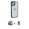MARSİLYAN™- iPhone 14 Plus Kılıf Eksen Doku Prime - Siyah Joko Magic 5D Hayalet Cam + Raze Metal Kamera Lens - SH