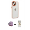 MARSİLYAN™- iPhone 14 Plus Kılıf Eksen Doku Prime - Siyah Mat Seramik Nano Ekran Koruyucu + Raze Metal Kamera Lens - KI