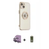 MARSİLYAN™- iPhone 14 Plus Kılıf İz Form Serisi - Siyah Joko Magic 5D Hayalet Cam + Raze Metal Kamera Lens - GS
