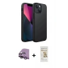 MARSİLYAN™- iPhone 14 Plus Kılıf Kozmos Yansıma Özel Seri - Siyah Mat Seramik Nano Ekran Koruyucu + Raze Metal Kamera Lens - GS