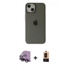 MARSİLYAN™- iPhone 14 Plus Kılıf Kutup Doku Koleksiyonu - Şeffaf Maxco Cam Ekran Koruyucu + Raze Metal Kamera Lens - SH
