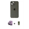 MARSİLYAN™- iPhone 14 Plus Kılıf Kutup Doku Koleksiyonu - Siyah Joko Magic 5D Hayalet Cam + Raze Metal Kamera Lens - SH