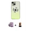 MARSİLYAN™- iPhone 14 Plus Kılıf Kutup Yansıma Özel Seri - Şeffaf Maxco Cam Ekran Koruyucu + Raze Metal Kamera Lens - MR