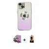 MARSİLYAN™- iPhone 14 Plus Kılıf Kutup Yansıma Özel Seri - Şeffaf Maxco Cam Ekran Koruyucu + Raze Metal Kamera Lens - KI
