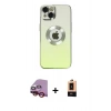 MARSİLYAN™- iPhone 14 Plus Kılıf Kutup Yansıma Özel Seri - Şeffaf Maxco Cam Ekran Koruyucu + Raze Metal Kamera Lens - KI