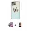 MARSİLYAN™- iPhone 14 Plus Kılıf Kutup Yansıma Özel Seri - Şeffaf Maxco Cam Ekran Koruyucu + Raze Metal Kamera Lens - KI