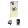 MARSİLYAN™- iPhone 14 Plus Kılıf Kutup Yansıma Özel Seri - Siyah 360 Mat Full Body Arka Koruyucu + Raze Metal Kamera Lens - SH
