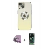 MARSİLYAN™- iPhone 14 Plus Kılıf Kutup Yansıma Özel Seri - Siyah 360 Mat Full Body Arka Koruyucu + Raze Metal Kamera Lens - MR