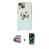 MARSİLYAN™- iPhone 14 Plus Kılıf Kutup Yansıma Özel Seri - Siyah 360 Mat Full Body Arka Koruyucu + Raze Metal Kamera Lens - MR